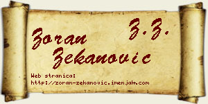 Zoran Zekanović vizit kartica